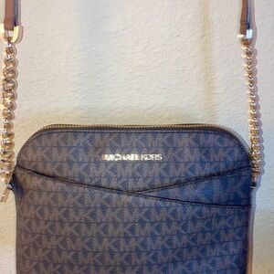 Michael Kors brown Crossbody Bag with Gold Accents
